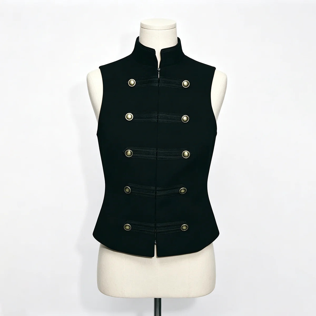Camelia Double-Breasted Zip Vest