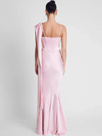 Lucille Satin Backless Mermaid Maxi Dress