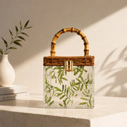 Rattan-Handle Box Bag – Wynn