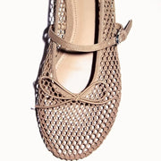 Buckle-Strap Mesh Flat – Dara
