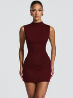 Perrine Corset-Waist Bodycon Mini Dress