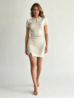 Karsyn Polo Knit Top & Skirt Co-ord