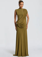 Parisienne High-Neck Cutout Mermaid Maxi Dress
