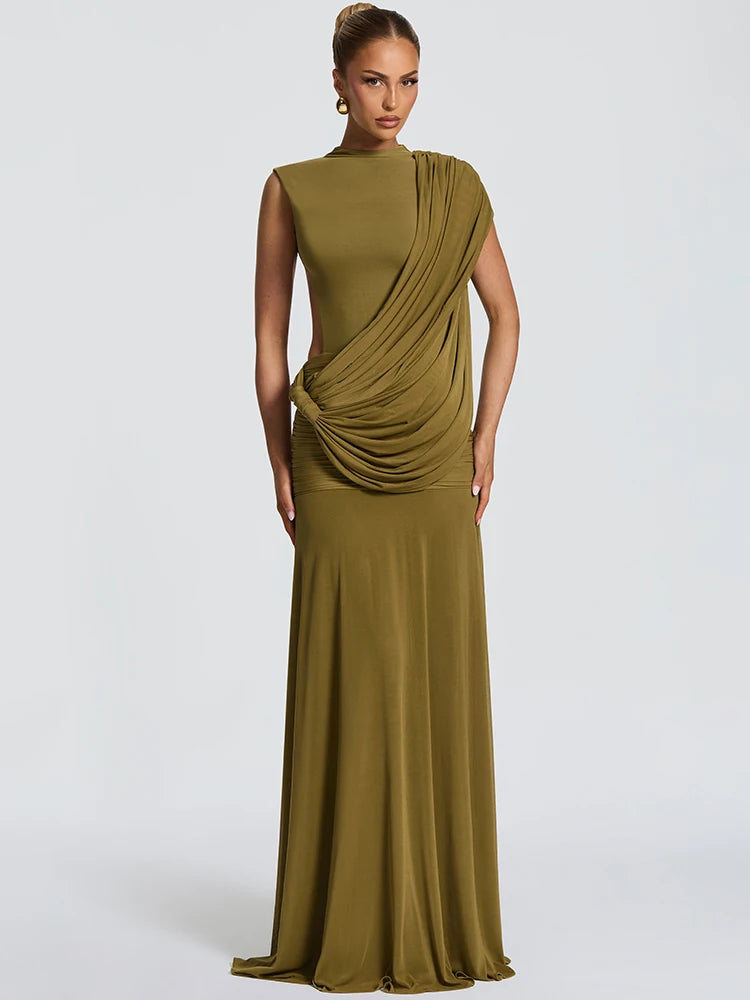 Parisienne High-Neck Cutout Mermaid Maxi Dress