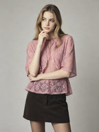 Blythe Lace Cardigan Top Set
