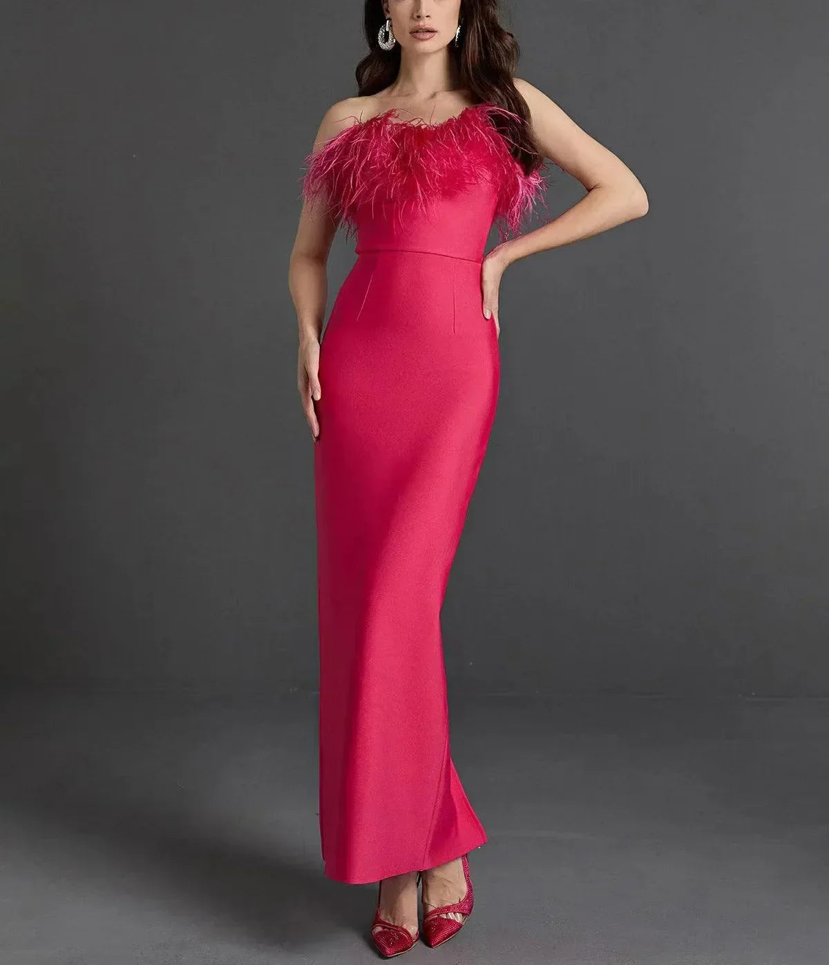 Feather-Trim Dress – Katinka