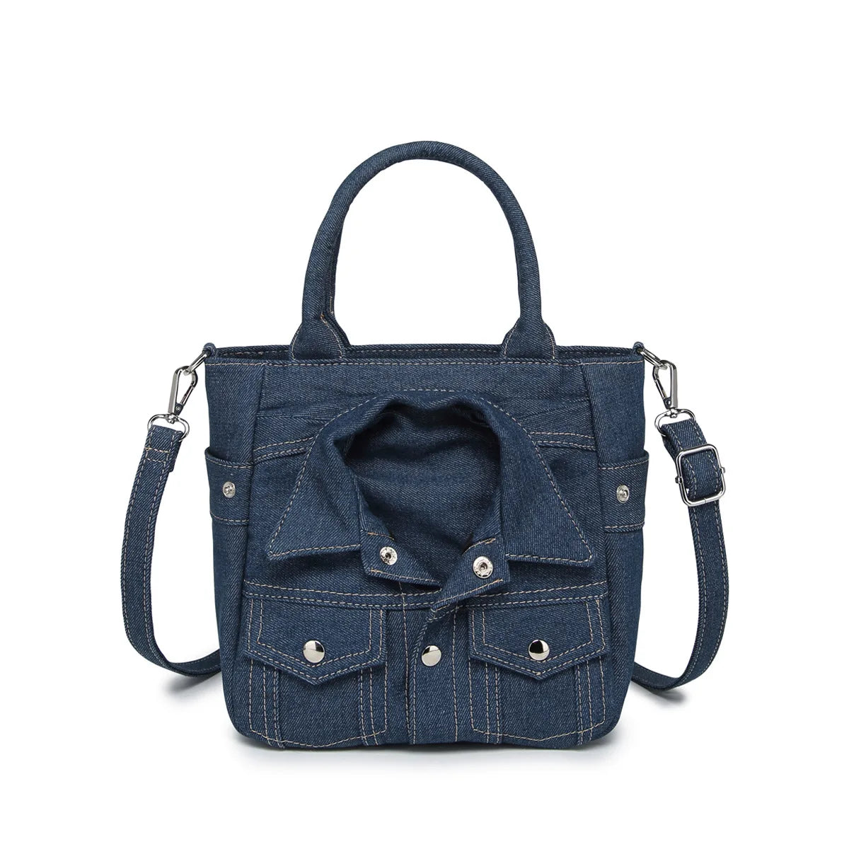 Laurel Denim Coat-Shaped Crossbody Bag