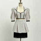 Kalliope Polka Dot Crop Top & Mini Skirt Set