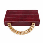 Emberly Crocodile-Embossed Clutch