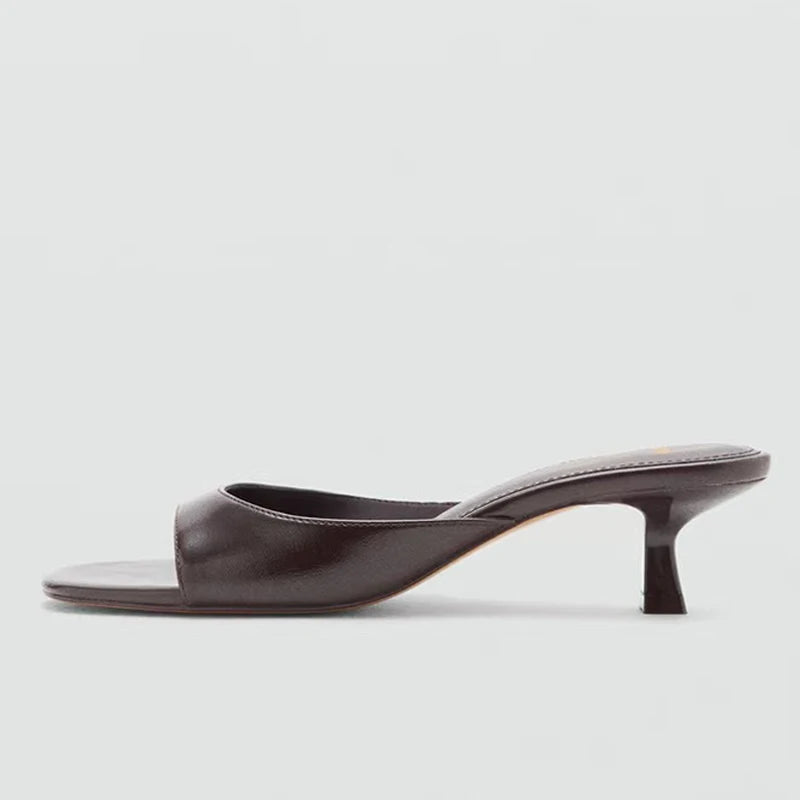 Aurelie Leather Slide Sandal