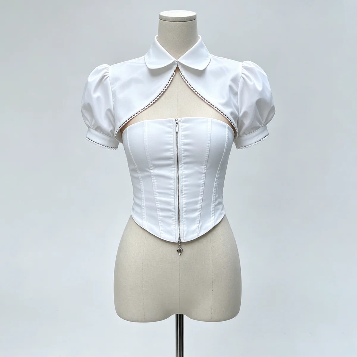 Elowen Peter Pan Collar Corset Top
