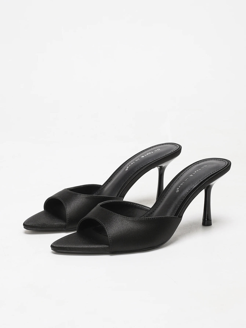 Constance Satin Stiletto Mule