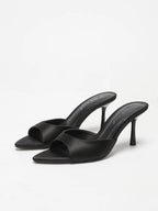 Constance Satin Stiletto Mule
