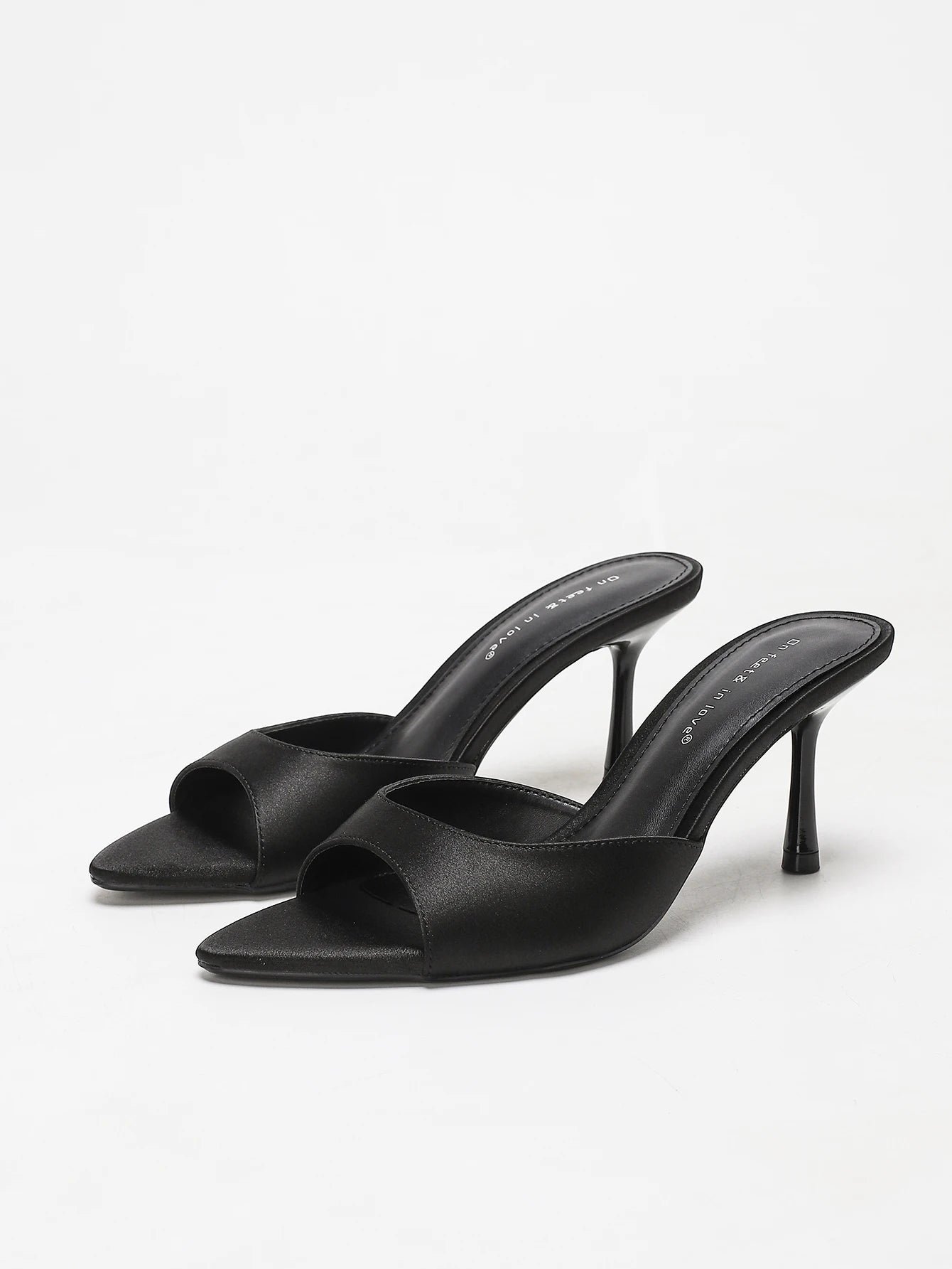 Constance Satin Stiletto Mule