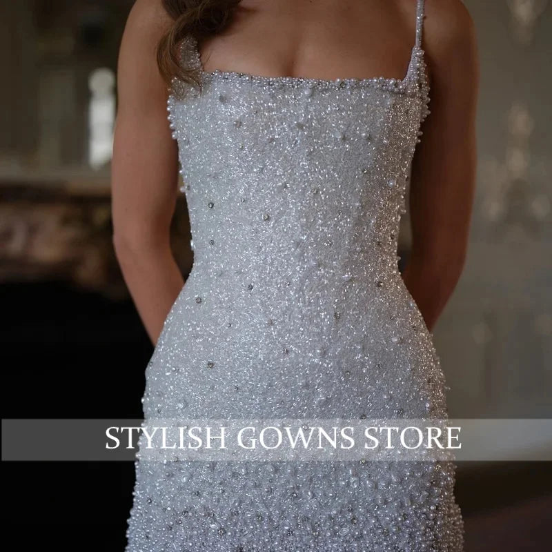 Beaded Spaghetti Gown – Marla