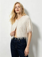 Aveline Fringed Open Cardigan