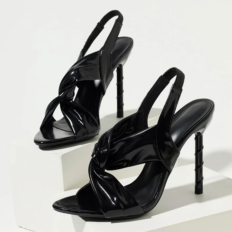 Fiora Spiral Strap Heeled Sandal