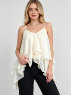 Arden Ruffle-Hem Cami Tank