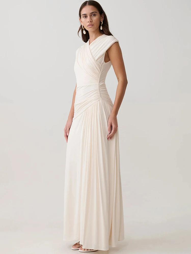 Ophira V-Neck Wrap Maxi Dress