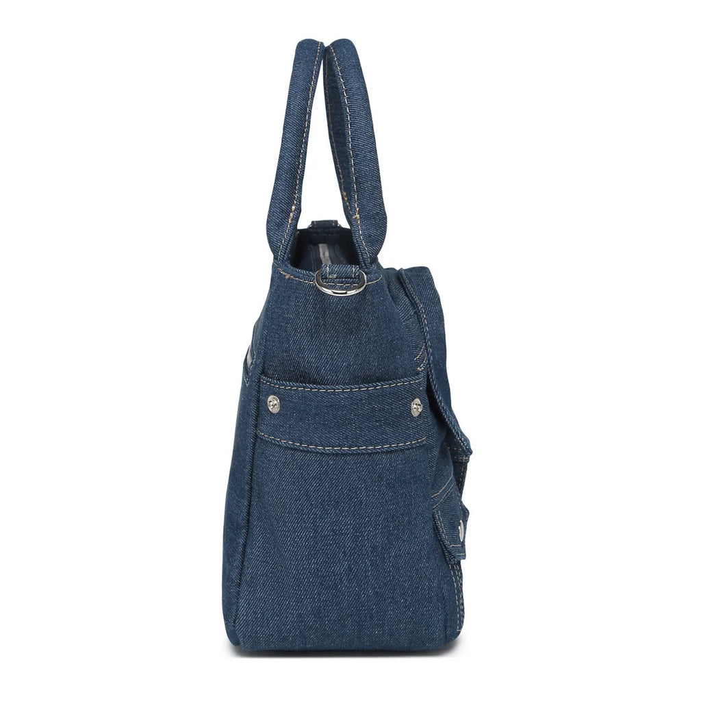 Laurel Denim Coat-Shaped Crossbody Bag