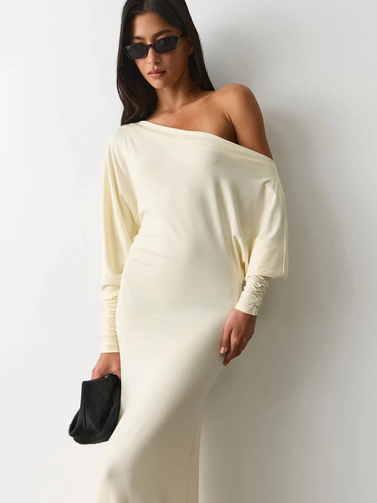 Paloma Off-Shoulder Batwing Maxi Dress