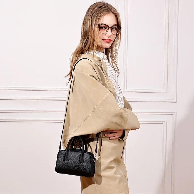 Genevra Leather Crossbody Pillow Bag