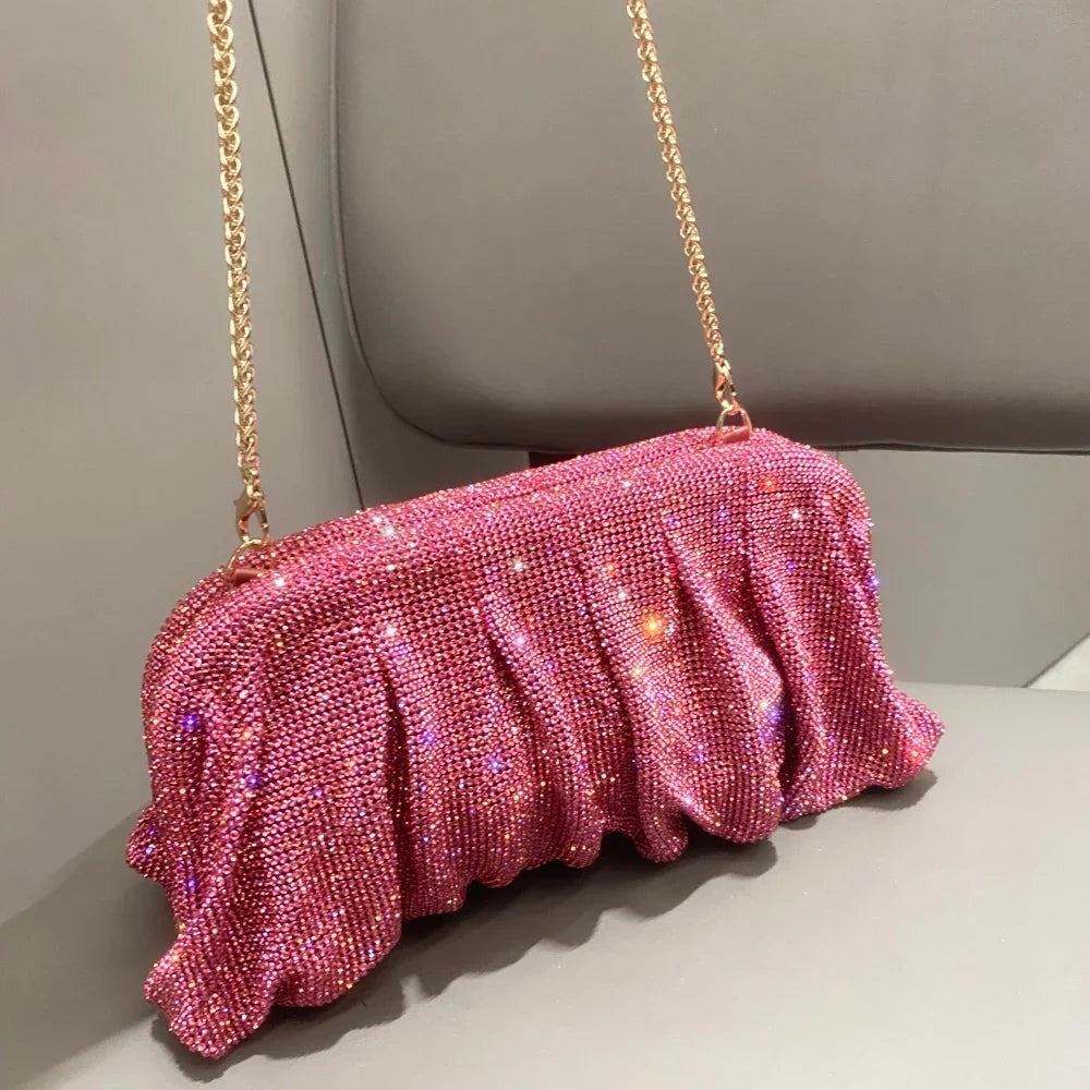 Rhinestone Fold Clutch – Maya