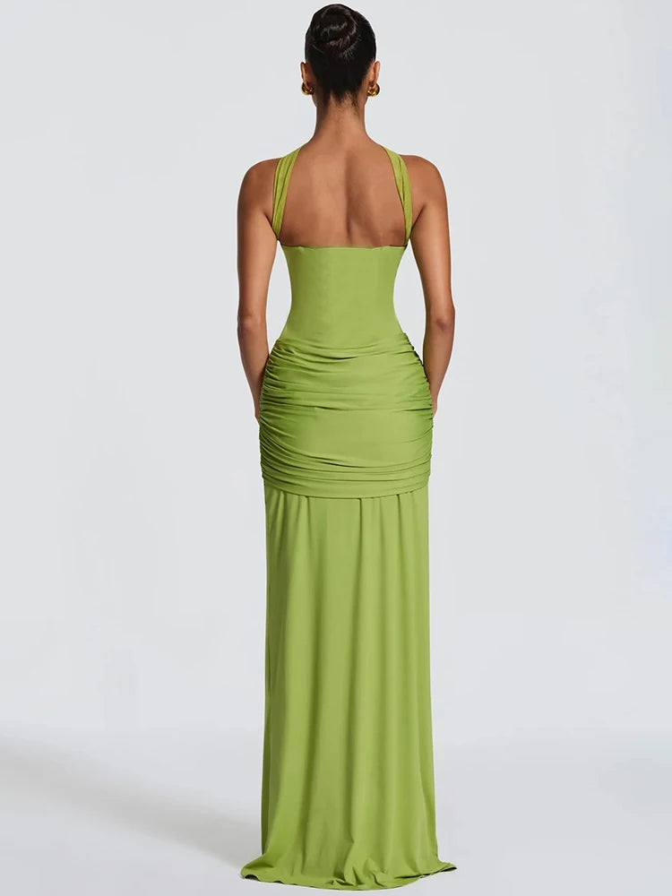 Pemberton Halter Backless Maxi Dress