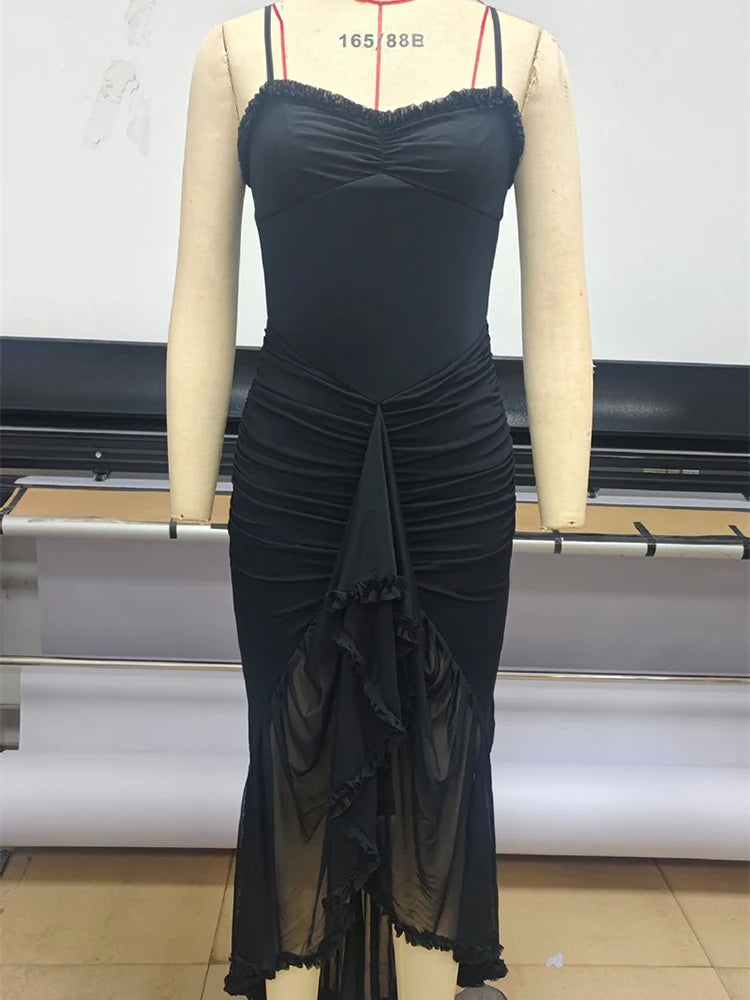 Magnolia Ruffled Draped Maxi Dress