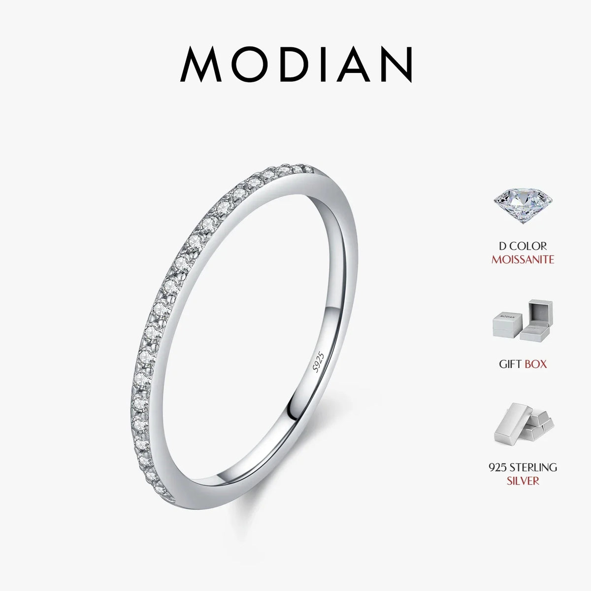 Moissanite Band – Kate