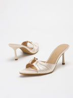 Carys Satin Stiletto Mule Sandal