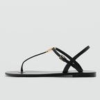 Bianca Cross-Strap Flat Sandal