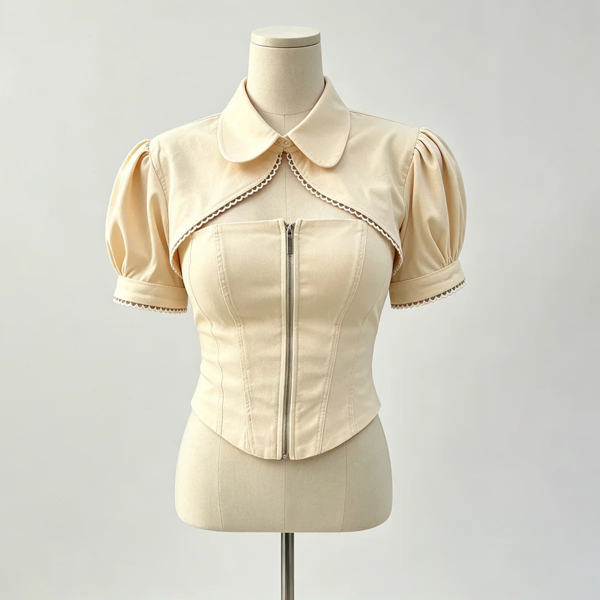 Elowen Peter Pan Collar Corset Top