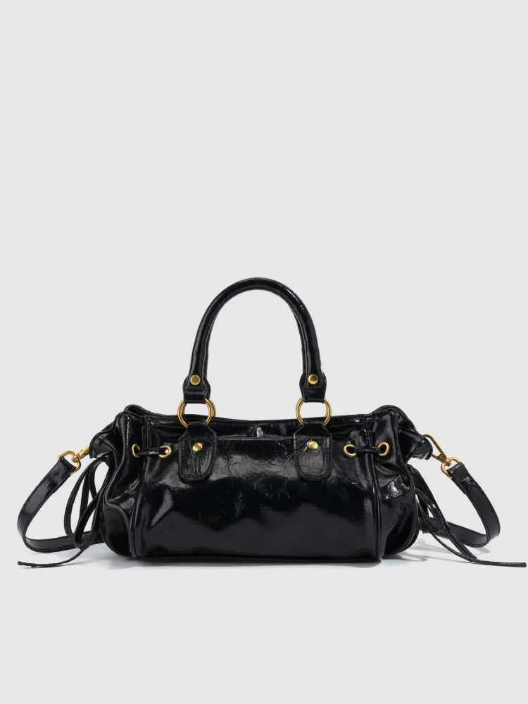 Lennox Rivet Wax Leather Crossbody Tote