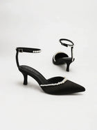 Pearl-Trim Kitten Mule – Ines