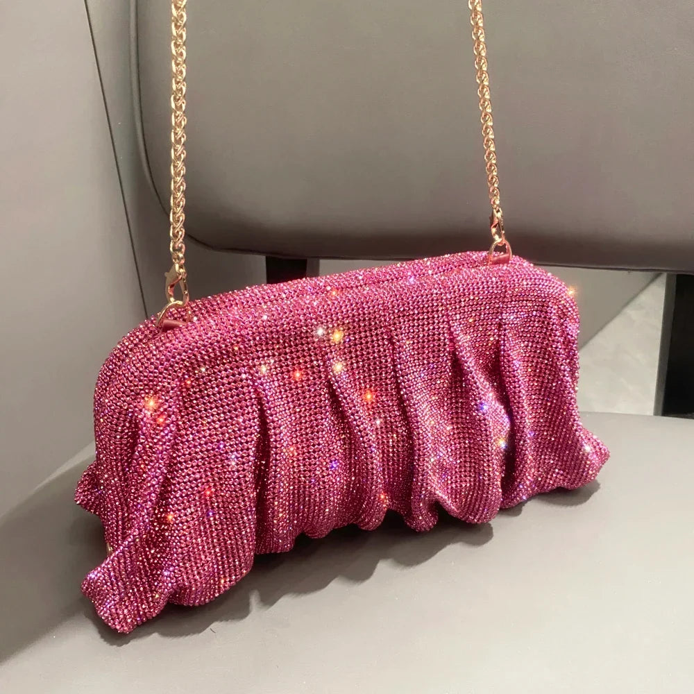 Rhinestone Fold Clutch – Maya