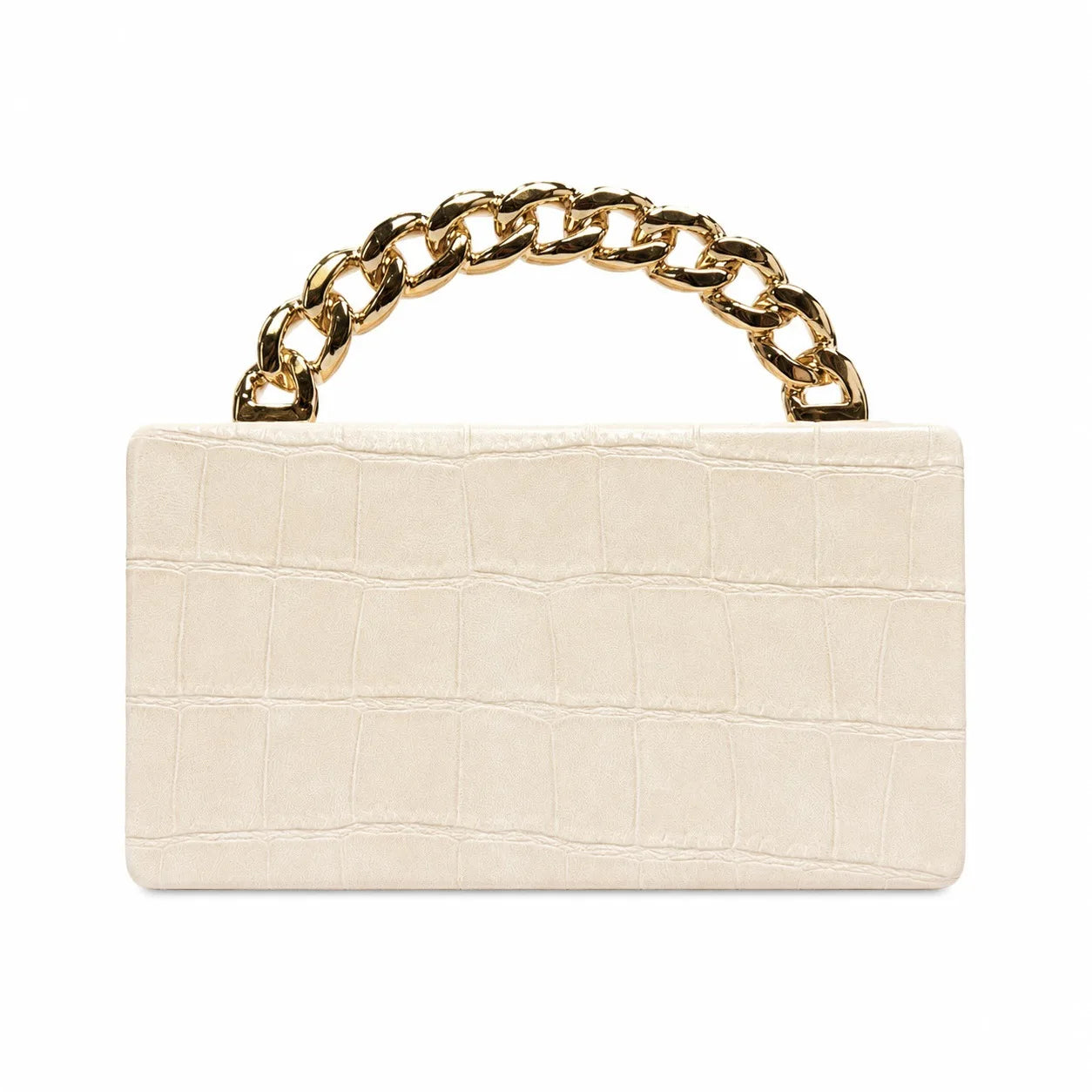 Emberly Crocodile-Embossed Clutch