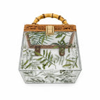 Lorna Rattan Bamboo-Leaf Clutch