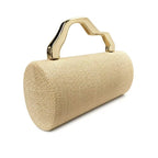 Farrah Straw Barrel Evening Clutch