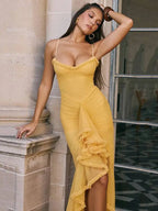 Magnolia Ruffled Draped Maxi Dress