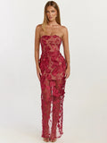 Noor Strapless Floral Lace Mermaid Gown