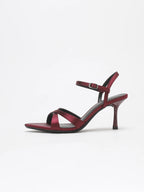 Damaris Satin Ankle-Buckle Sandal