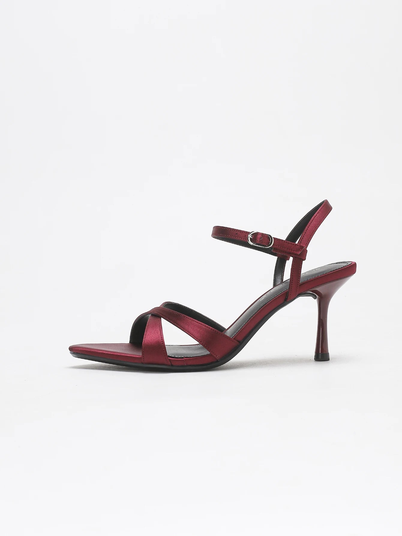 Damaris Satin Ankle-Buckle Sandal