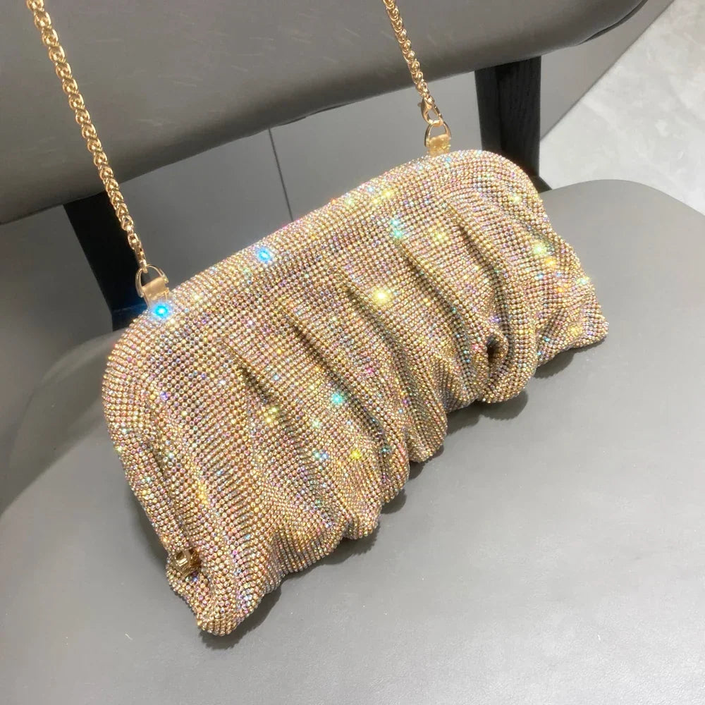Rhinestone Fold Clutch – Maya