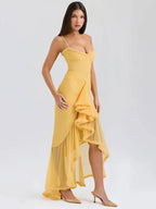 Magnolia Ruffled Draped Maxi Dress