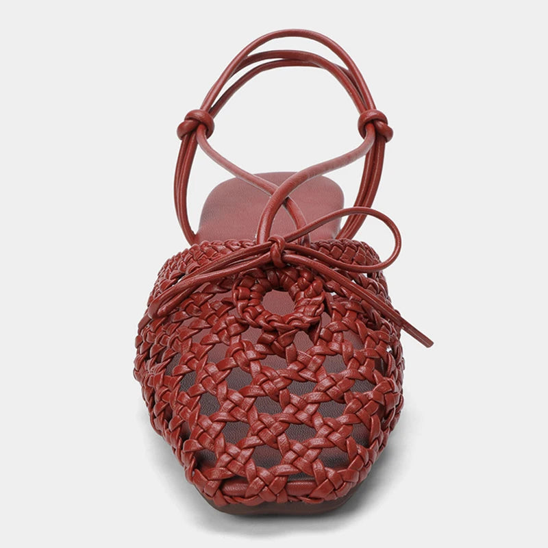Harlow Woven Mesh Flat Sandal