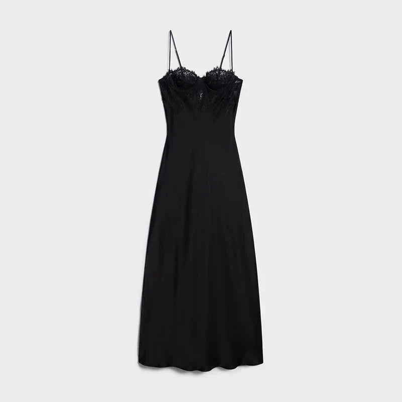 Halter Lace Maxi Dress – Anya