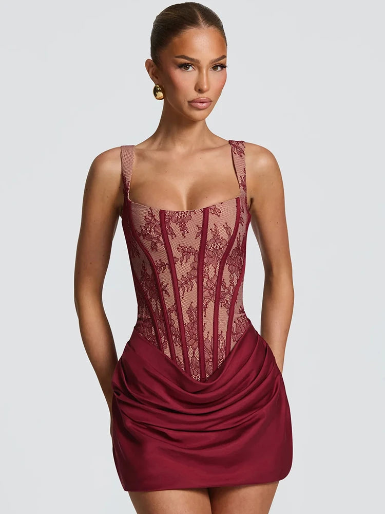 Madigan Lace Corset Mini Dress