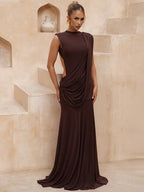 Parisienne High-Neck Cutout Mermaid Maxi Dress