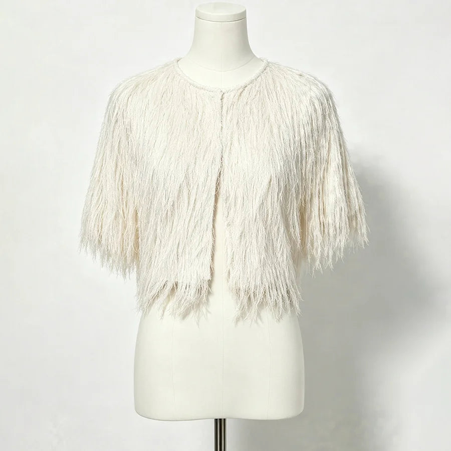 Aveline Fringed Open Cardigan